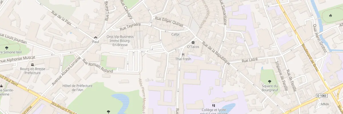 Plan du 3 Imp du Lycée à Bourg-en-Bresse