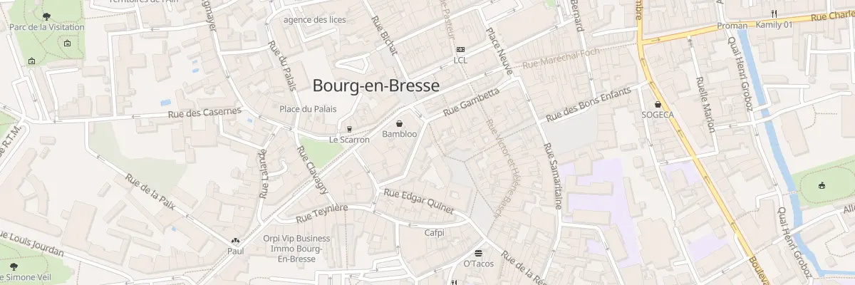 Plan du 1 Rue Thomas Riboud à Bourg-en-Bresse