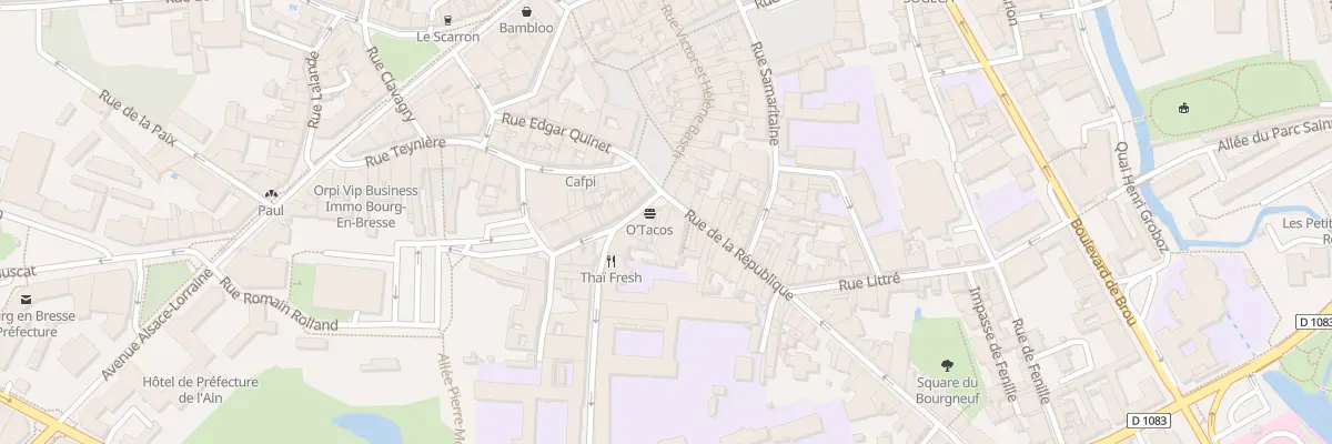 Plan du 2 Rue de la République à Bourg-en-Bresse