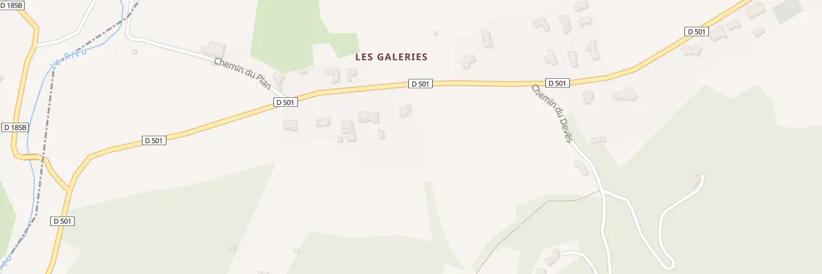 Plan du 555 Route des Amandiers à Curnier