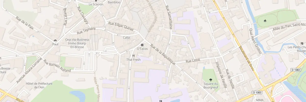 Plan du 10 Rue de la République à Bourg-en-Bresse