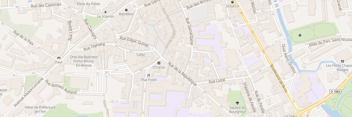 Plan du 7 Rue de la République à Bourg-en-Bresse