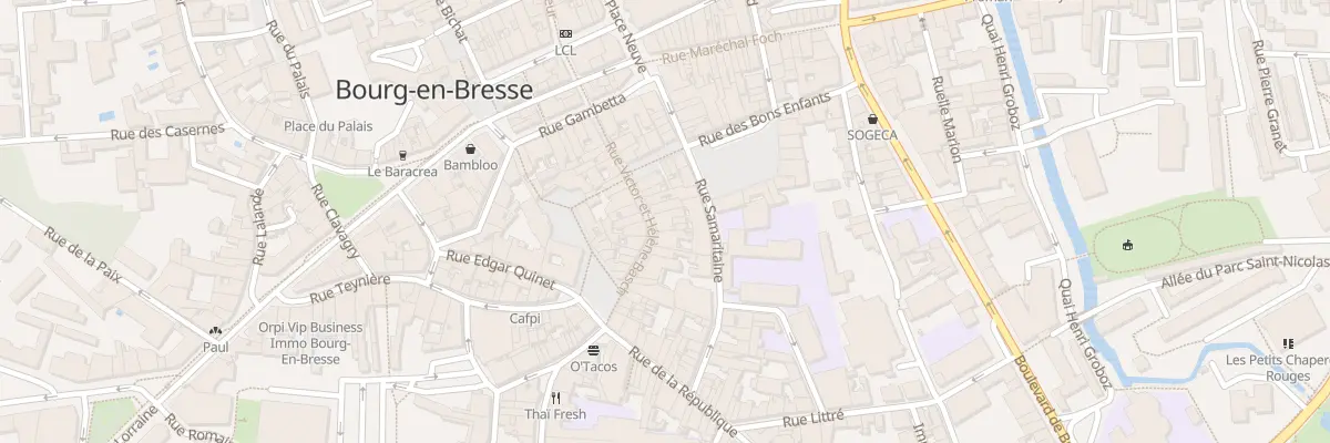 Plan du 19 Rue Victor et Helene Basch à Bourg-en-Bresse