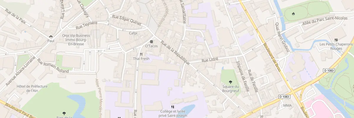 Plan du 22 Rue de la République à Bourg-en-Bresse