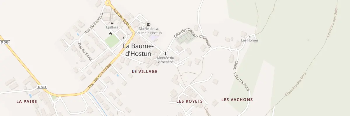 Plan du Village à La Baume-d’Hostun