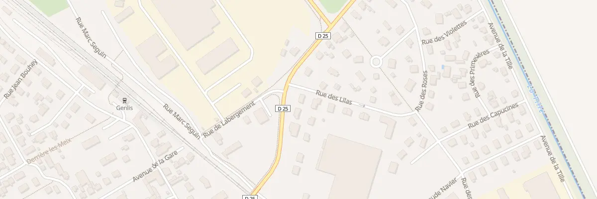 Plan du 2 Rue des Lilas à Genlis