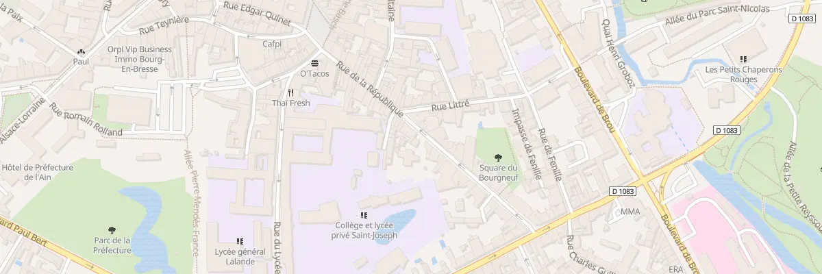 Plan du 36 Rue de la République à Bourg-en-Bresse
