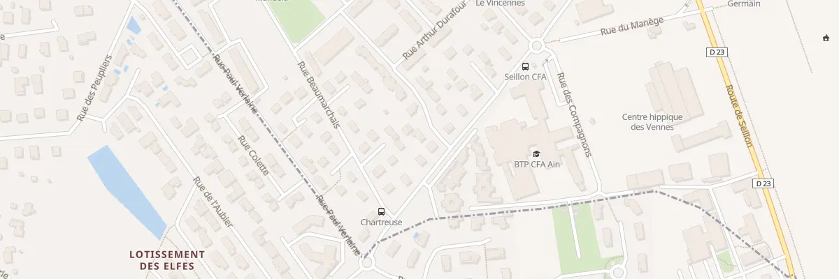 Plan du 9 Rue Descartes à Bourg-en-Bresse