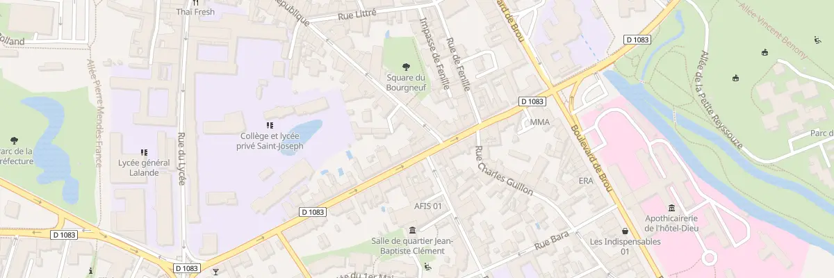 Plan du 66 Rue de la République à Bourg-en-Bresse