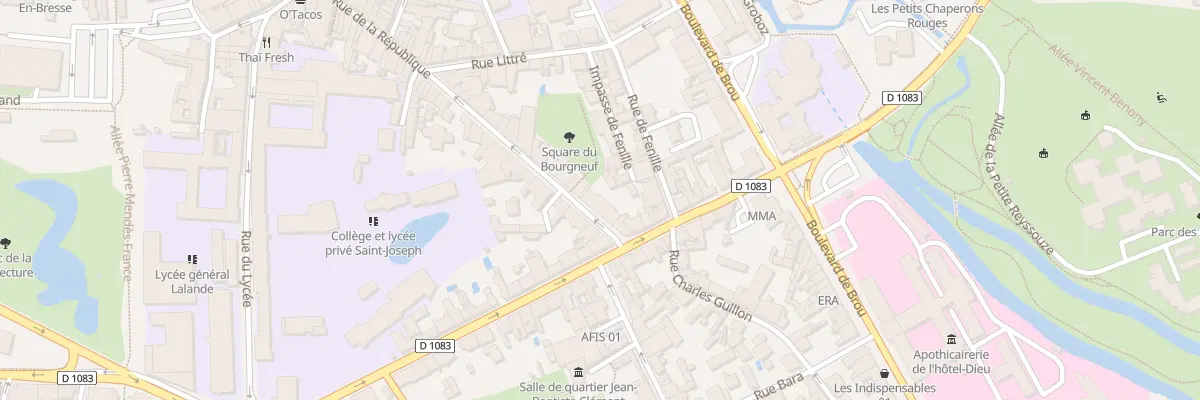 Plan du 57 Rue de la République à Bourg-en-Bresse