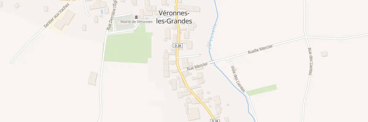 Plan du 11 Rue Entre Deux Villes à Véronnes