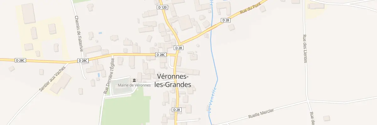 Plan du 1 Rue Entre Deux Villes à Véronnes