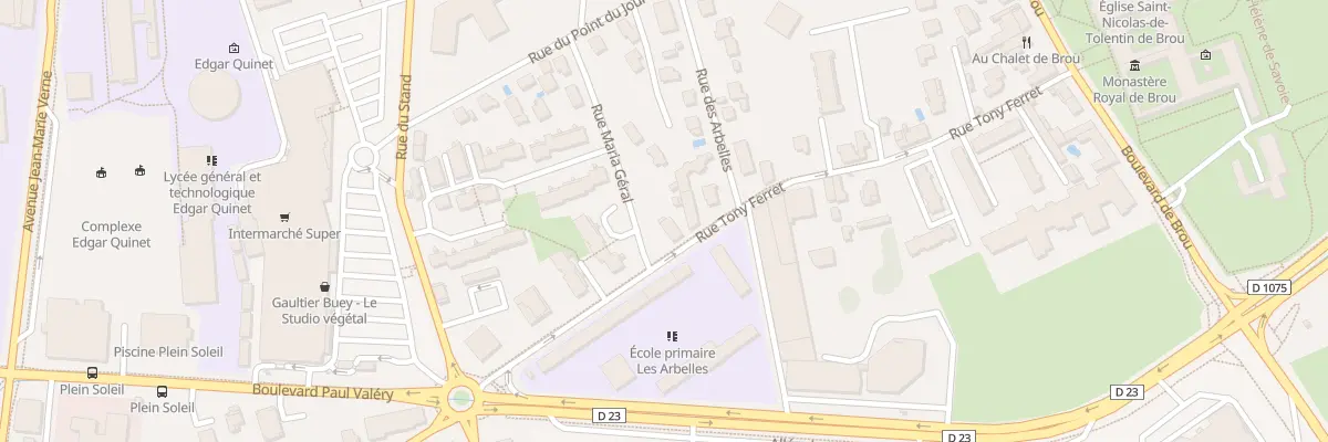 Plan du 7 Rue Tony Ferret à Bourg-en-Bresse