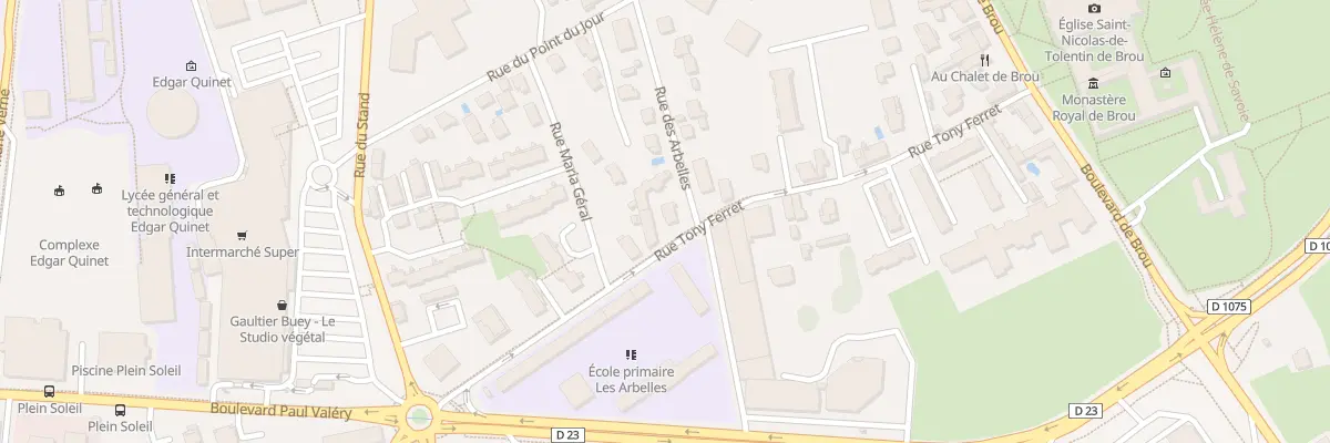 Plan du 9 Rue Tony Ferret à Bourg-en-Bresse