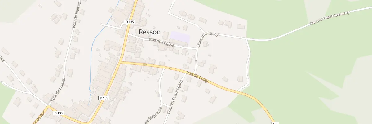 Plan du 2 Voie de Hasoy à Resson