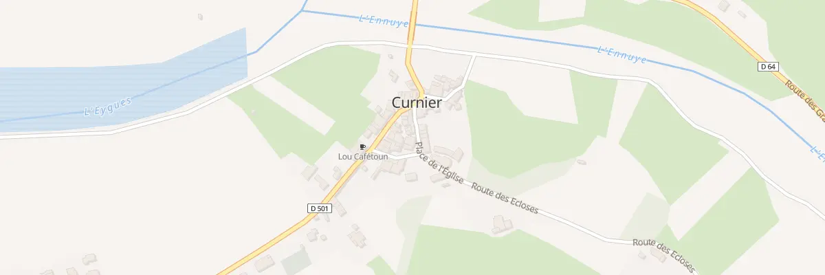 Plan du 2 Place de l’Eglise à Curnier
