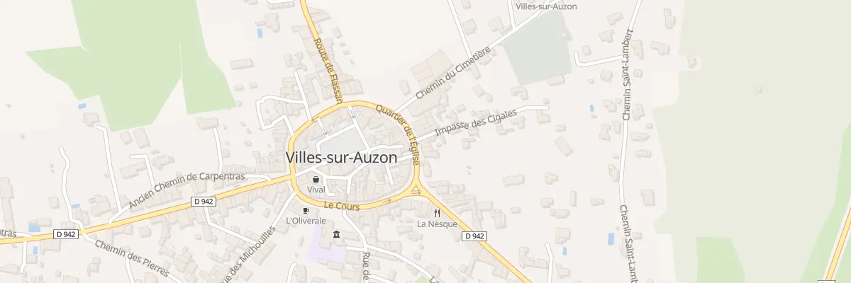 Plan du 8 Quartier de l’Eglise à Villes-sur-Auzon