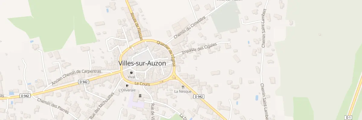 Plan du 4 Quartier de l’Eglise à Villes-sur-Auzon