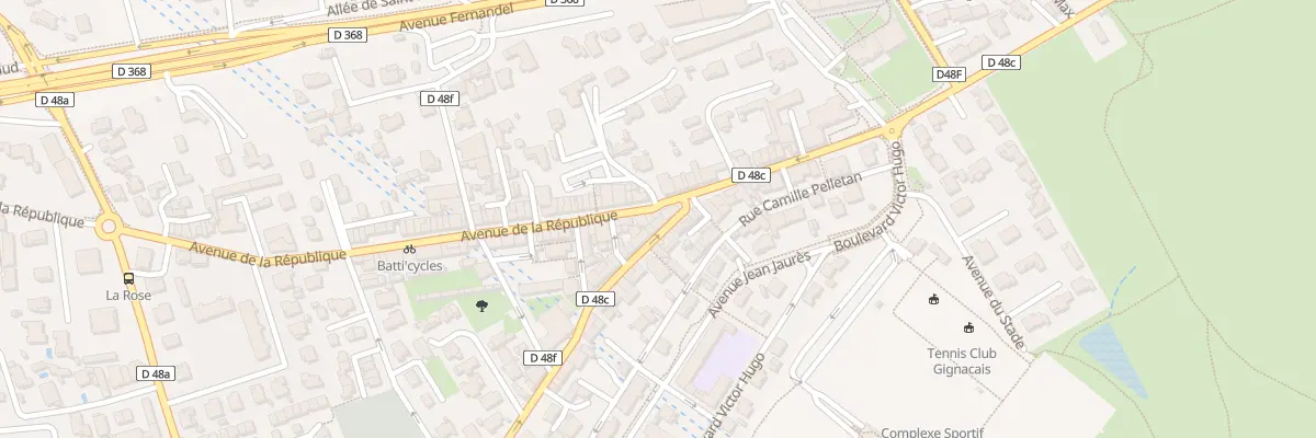 Plan du 22 Av de la Republique à Gignac-la-Nerthe