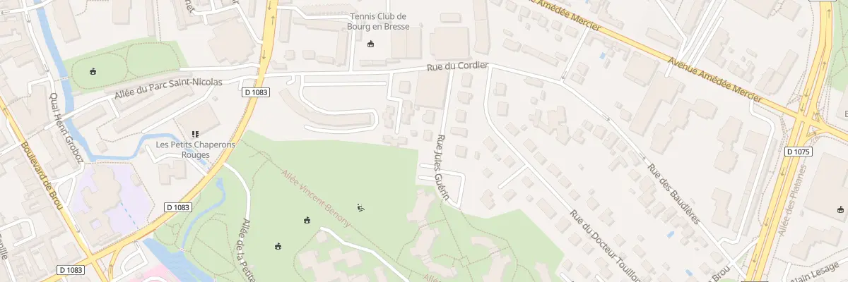 Plan du 6 Rue Jules Guérin à Bourg-en-Bresse