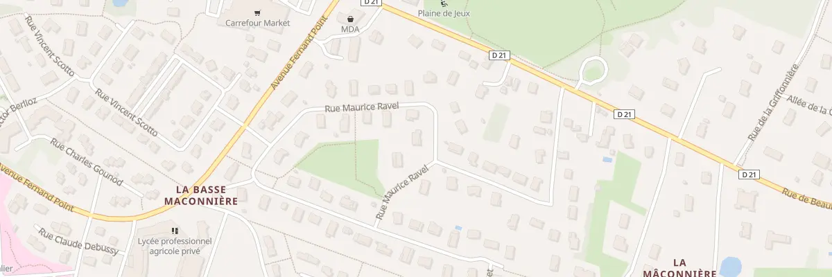 Plan du 16 Rue Maurice Ravel à Louhans-Châteaurenaud