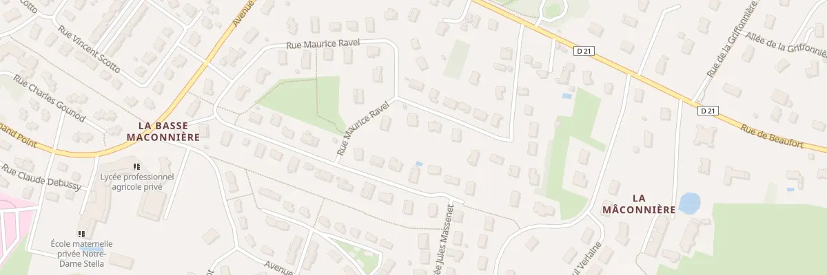 Plan du 22 Rue Maurice Ravel à Louhans-Châteaurenaud
