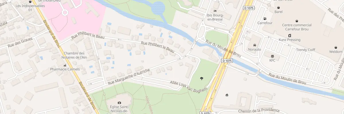 Plan du 22 Rue Philibert Le Beau à Bourg-en-Bresse