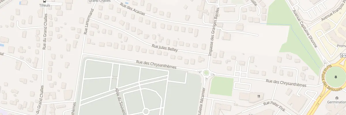 Plan du 22 Rue Jules Belley à Bourg-en-Bresse
