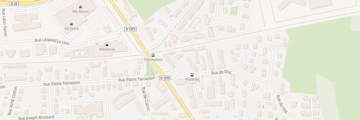 Plan du 1 Rue de l’Est à Bourg-en-Bresse