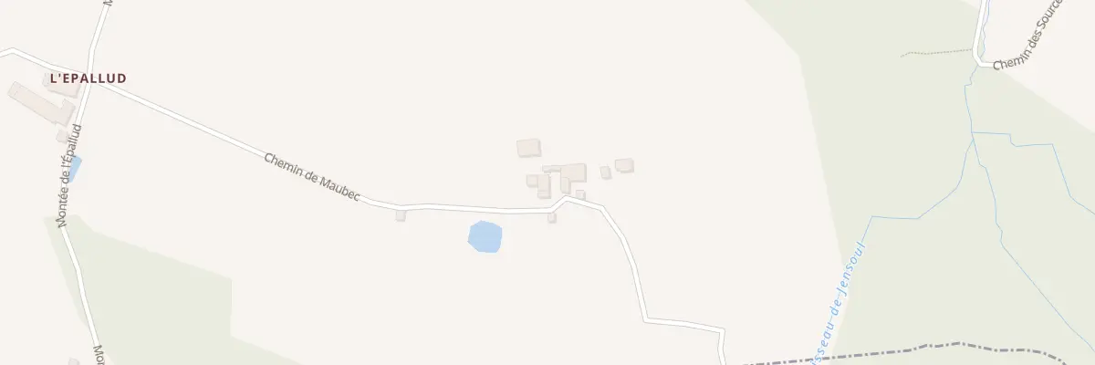 Plan du 190 Les Blaches à Maubec