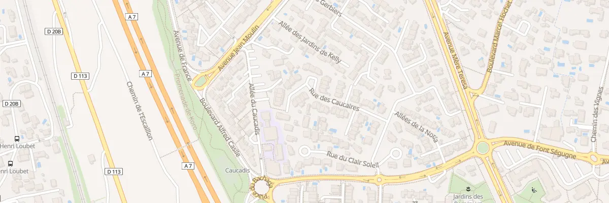 Plan du 9874 Av de Font Ségugne à Vitrolles
