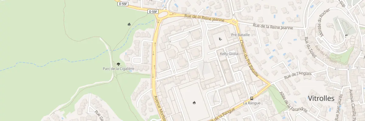 Plan du 9398 Rue de la Reine Jeanne à Vitrolles