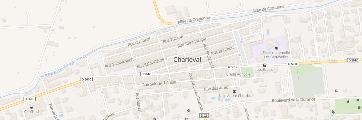 Plan du 9180 Rue Saint Césaire à Charleval