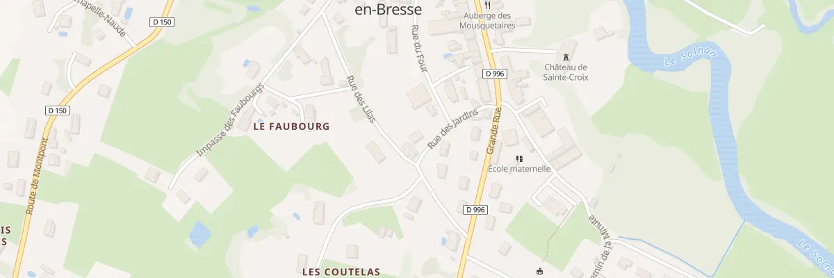 Plan du 100 Rue des Jardins à Sainte-Croix-en-Bresse