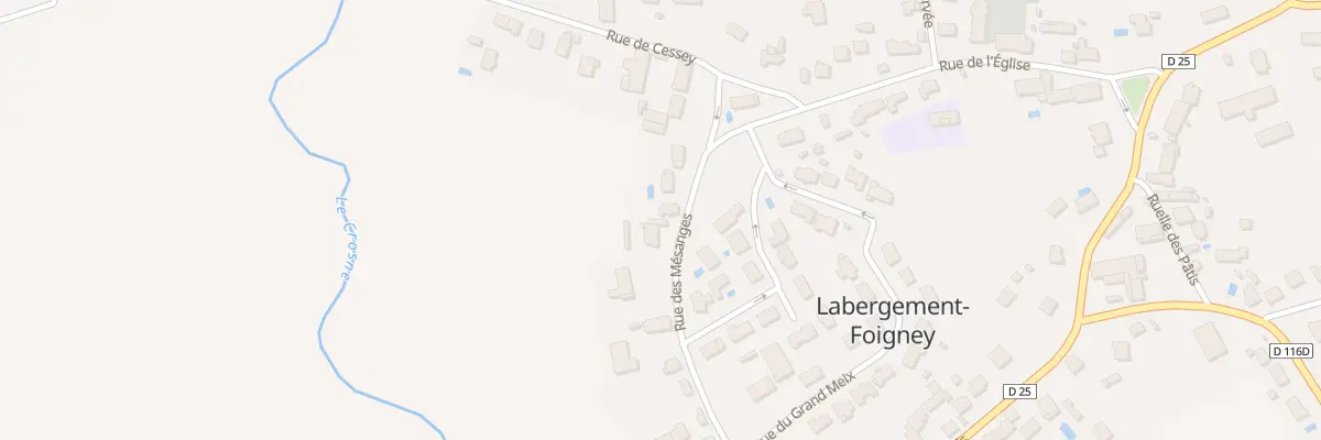 Plan du 6 Rue des Mésanges à Labergement-Foigney