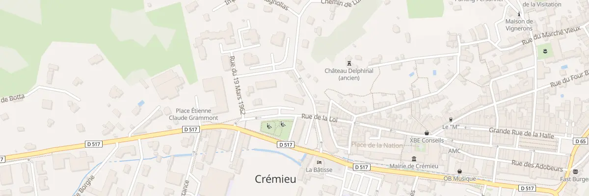Plan du 2 Pl du Monument à Crémieu