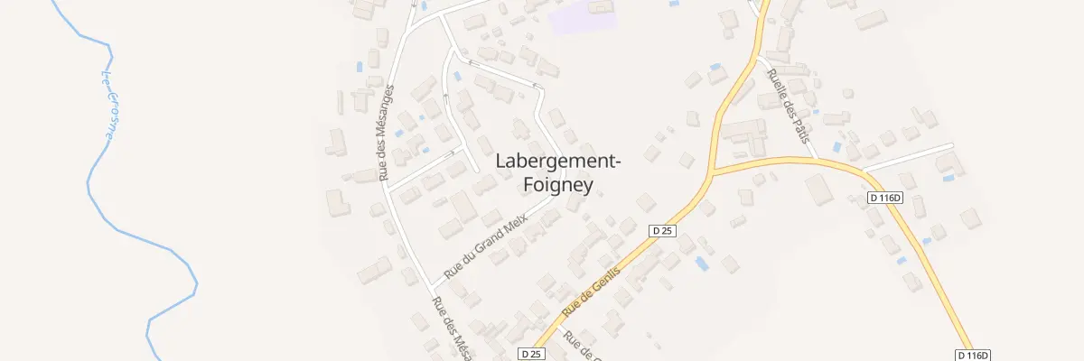Plan du 7 Rue du Grand Meix à Labergement-Foigney