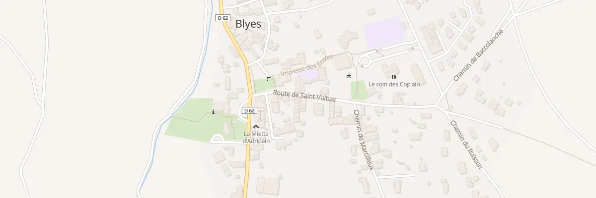 Plan du 24 Rte de Saint-vulbas à Blyes