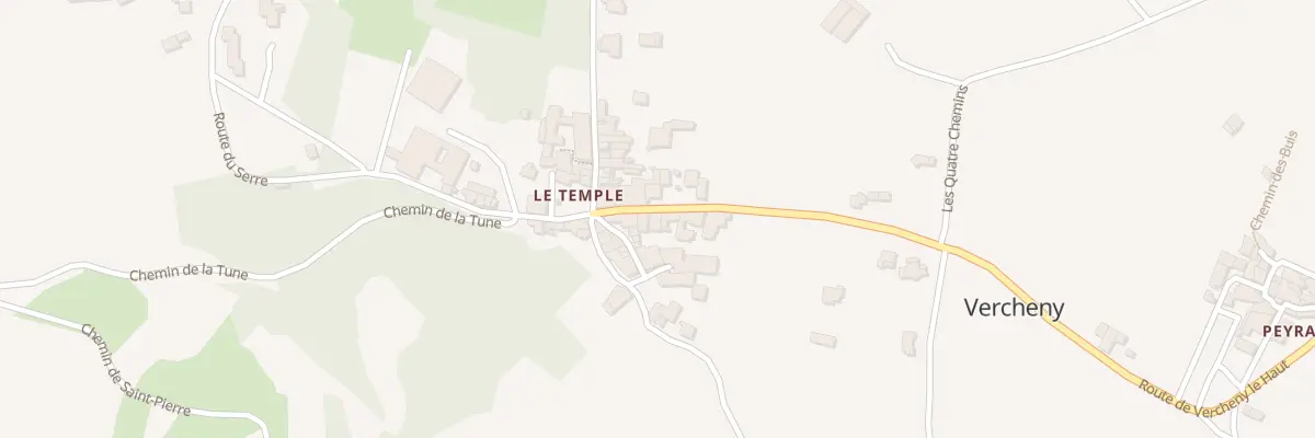 Plan du 5033A Le Temple à Vercheny