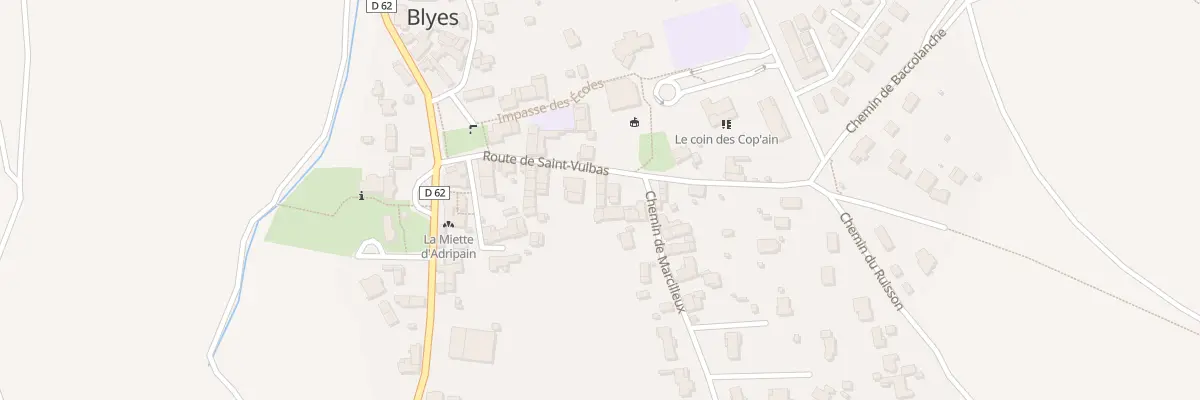 Plan du 72 Rte de Saint-vulbas à Blyes