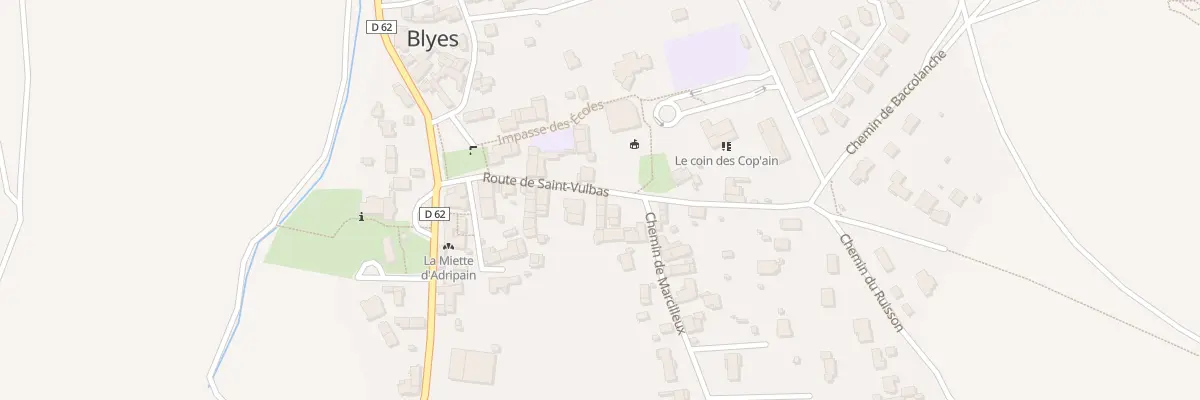 Plan du 70 Rte de Saint-vulbas à Blyes