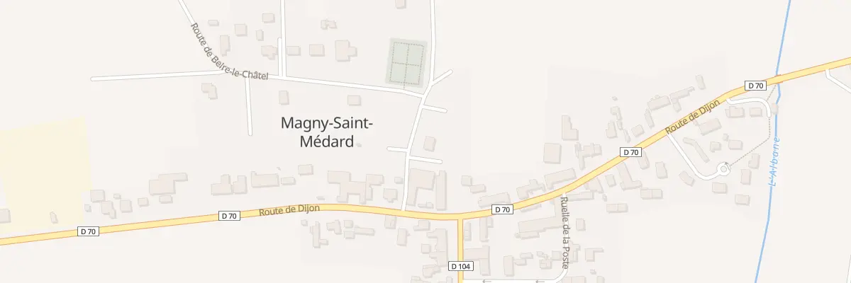 Plan du 2 Rte de Beire-le-Châtel à Magny-Saint-Médard