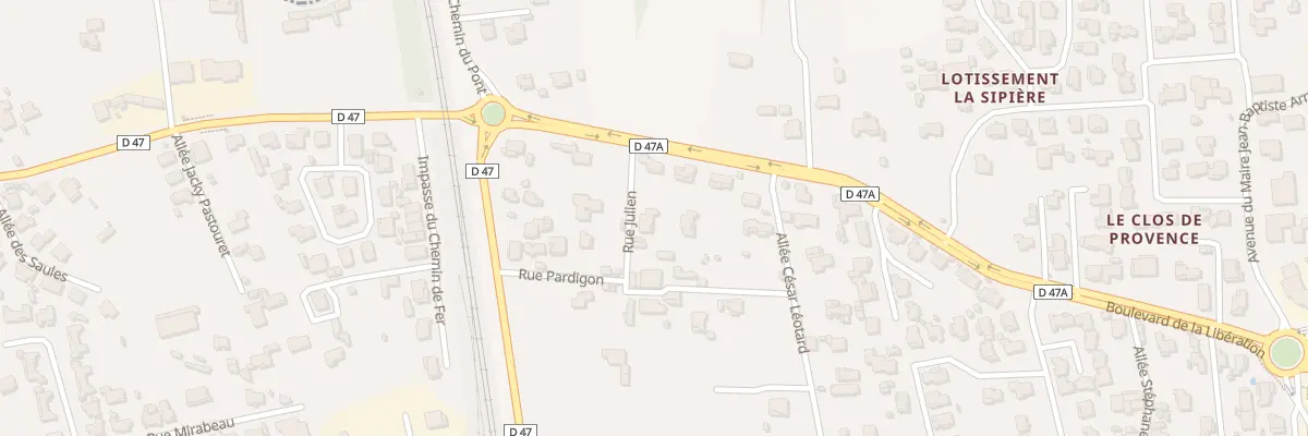 Plan du 9101 Rue des Juliens à Saint-Victoret