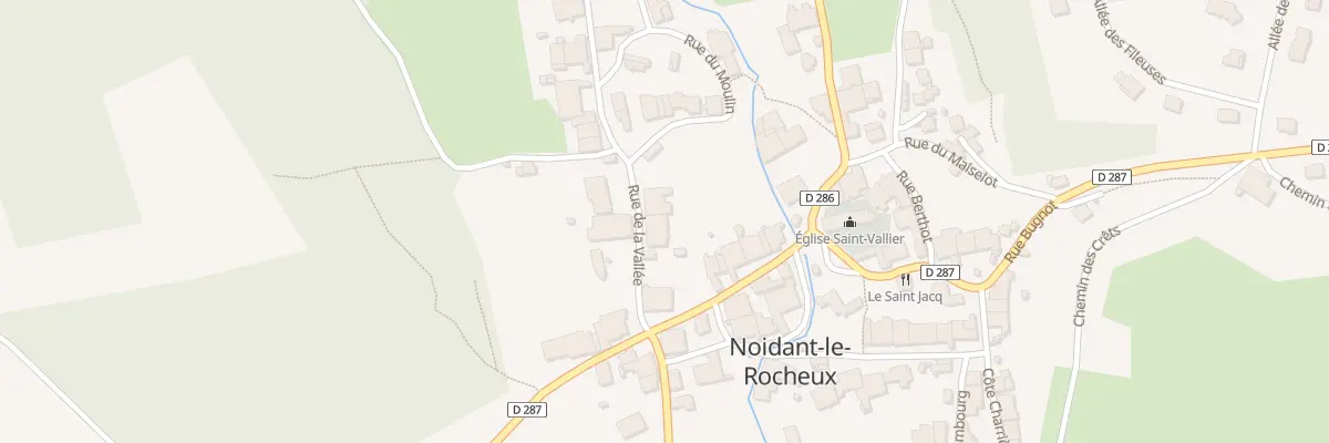 Plan du 2 Rue de la Vallee à Noidant-le-Rocheux