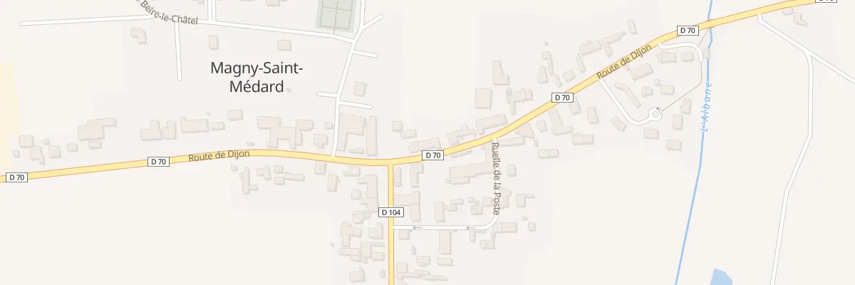 Plan du 33 Rte de Dijon à Magny-Saint-Médard