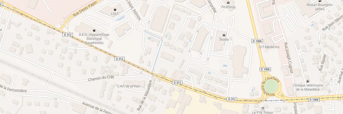 Plan du 36B Rte de Lyon à Bourgoin-Jallieu
