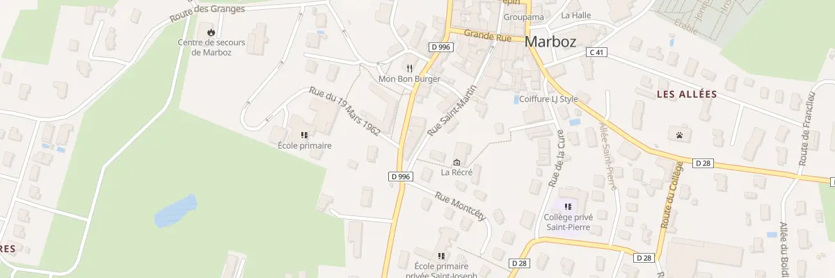 Plan du 95 Rue Saint-Martin à Marboz