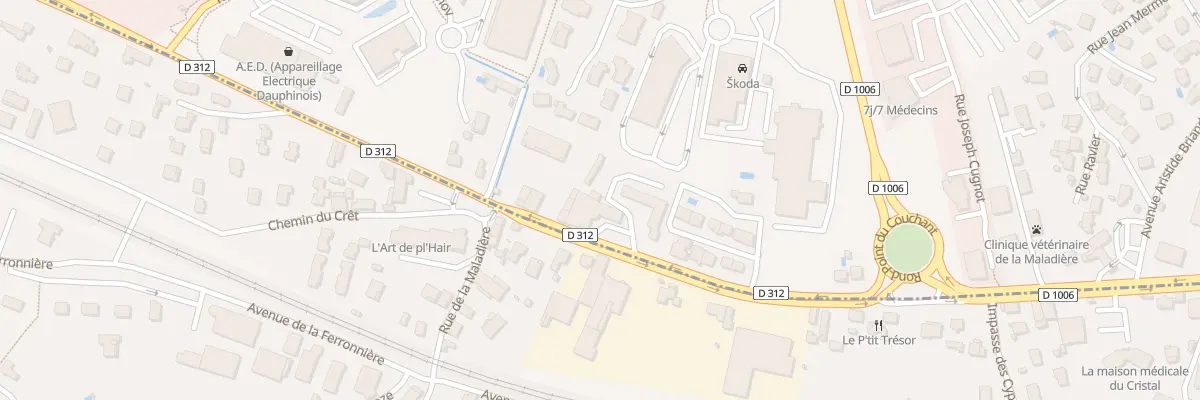 Plan du 32 Rte de Lyon à Bourgoin-Jallieu