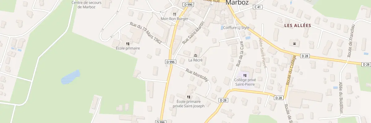 Plan du 5531 Moncety à Marboz