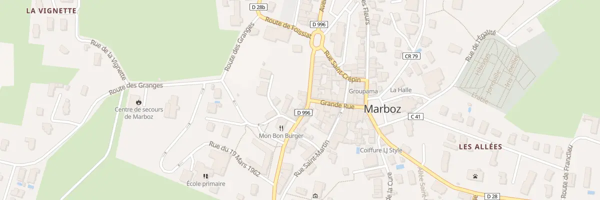 Plan du 5016 Marboz à Marboz